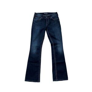 Silver Jeans Co. Womens Suki Surplus Bootcut Jeans W29/L34 Dark Wash Denim